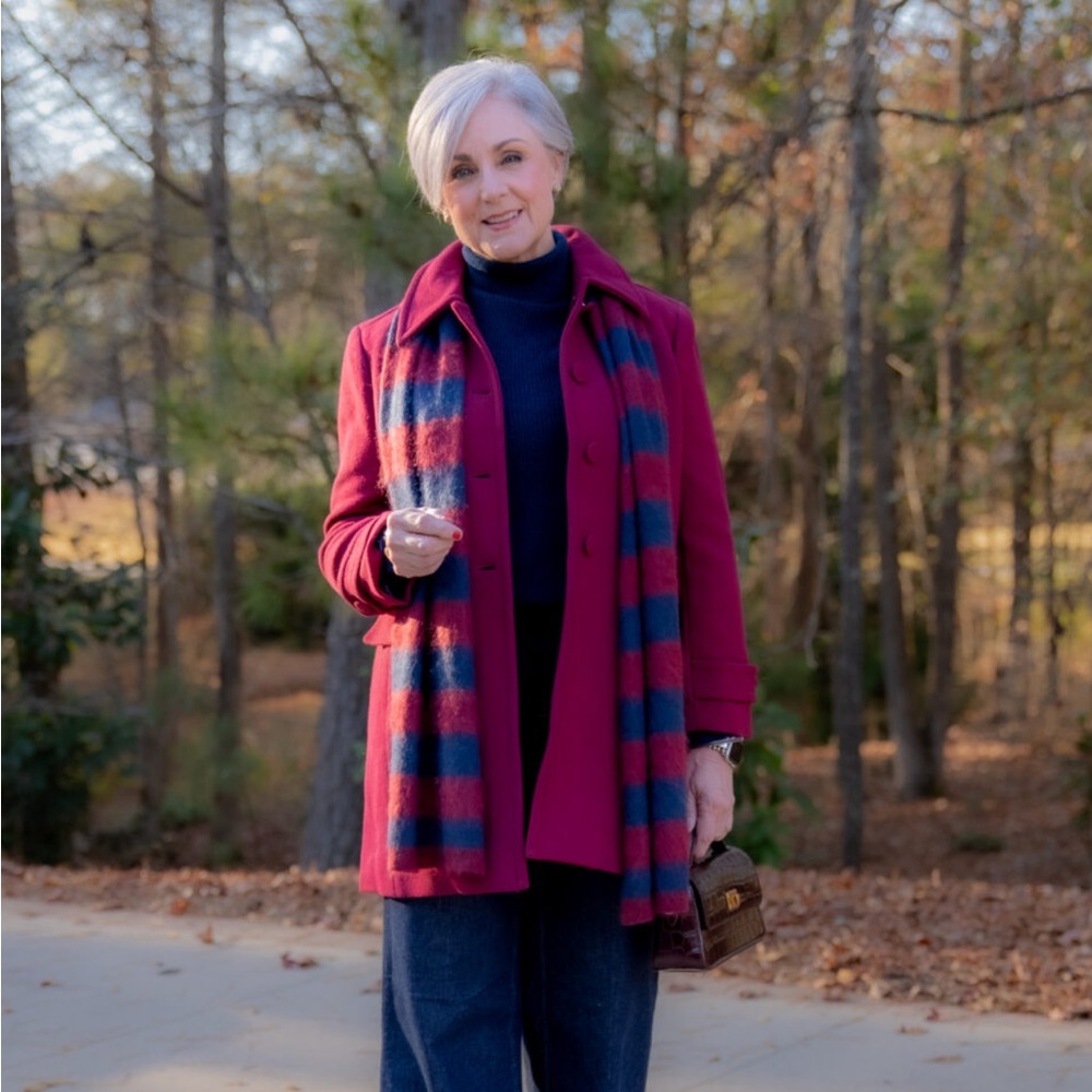 J.Crew Raspberry Wool Blend Coat – Size 10 - Picture 10 of 10